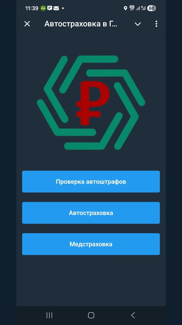 Скриншот 4 приложения Страховка и штрафы в Грузии (бот)