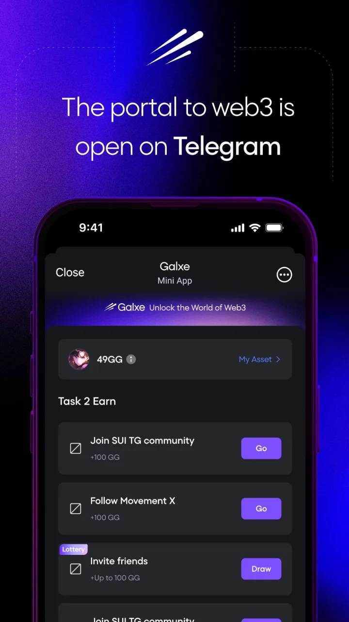 Скриншот 1 приложения Galxe App