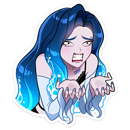 Стикер 8 из набора «Акварина • @TgSticker»