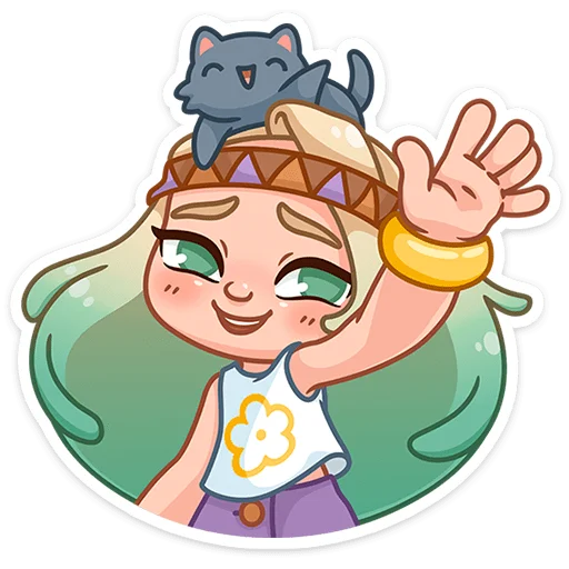 Стикер 1 из набора «Ромашка • @TgSticker»