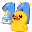Стикер 1 из набора «11 Years of Telegram»