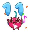 Стикер 12 из набора «11 Years of Telegram»