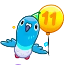 Стикер 7 из набора «11 Years of Telegram»