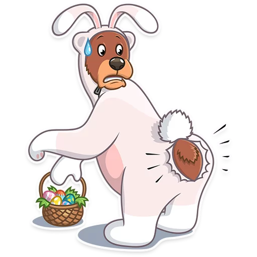 Стикер 13 из набора «Easter Bear»