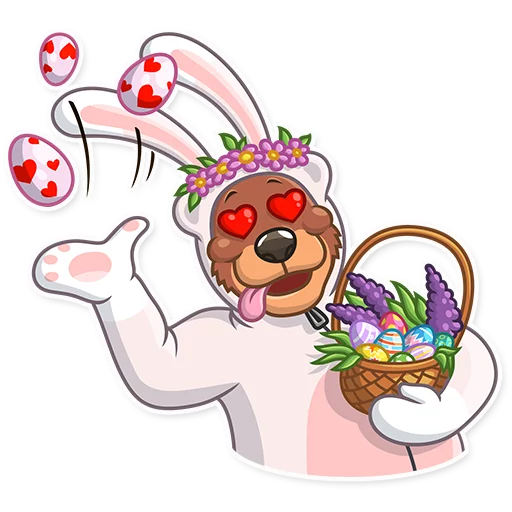 Стикер 9 из набора «Easter Bear»
