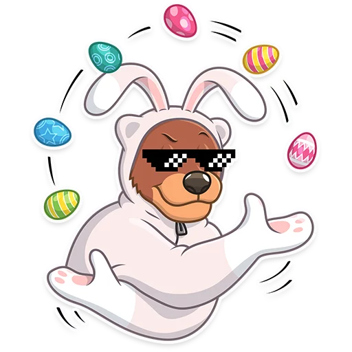 Стикер 10 из набора «Easter Bear»