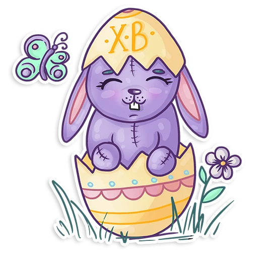 Стикер 1 из набора «Easter Rabbit Toy»