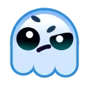 Стикер 11 из набора «Ghost Emoji @TgEmojis»