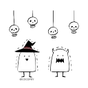 Стикер 15 из набора «Halloween Monsters- @MochaStickers»