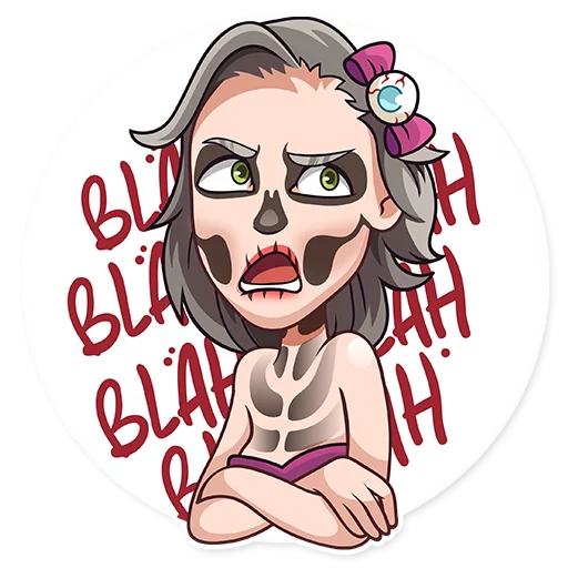 Стикер 14 из набора «Halloween Girl»