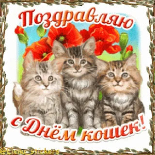 Стикер 3 из набора «Праздники в марте @Elena_stickers»