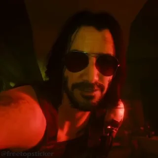 Стикер 13 из набора «Johnny Silverhand  @WhisperingPixels»