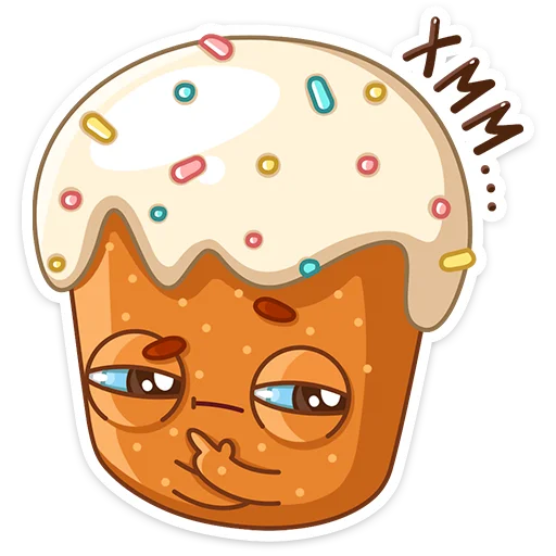 Стикер 5 из набора «Кулич Кузя :: @stickroom»