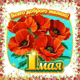 Стикер 16 из набора «1 Мая @Elena_stickers»