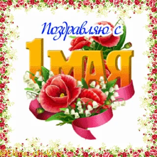 Стикер 7 из набора «1 Мая @Elena_stickers»