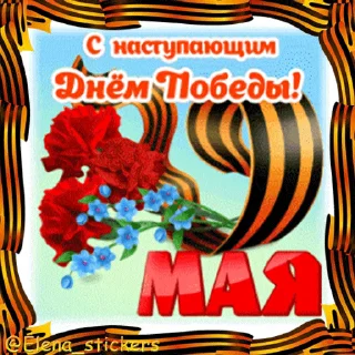 Стикер 1 из набора «9 Мая @Elena_stickers»