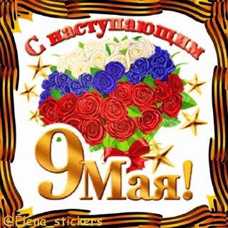 Стикер 2 из набора «9 Мая @Elena_stickers»