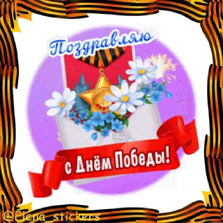 Стикер 11 из набора «9 Мая @Elena_stickers»