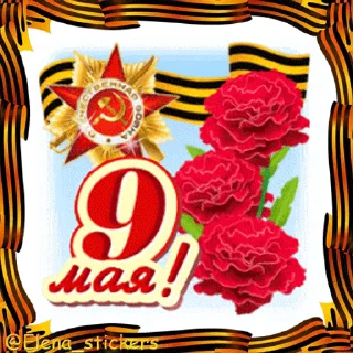 Стикер 13 из набора «9 Мая @Elena_stickers»