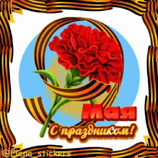 Стикер 16 из набора «9 Мая @Elena_stickers»