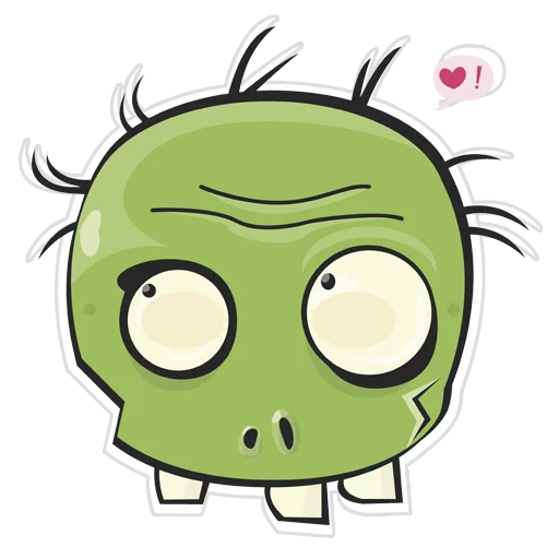Стикер 9 из набора «Plants vs Zombies»