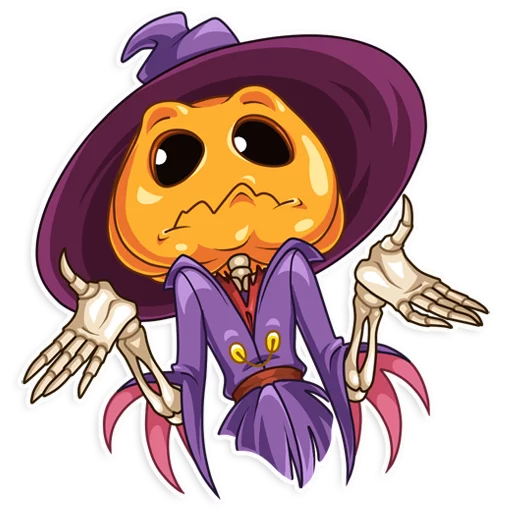Стикер 15 из набора «Jack Pumpkinhead»