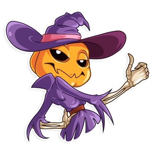 Стикер 3 из набора «Jack Pumpkinhead»
