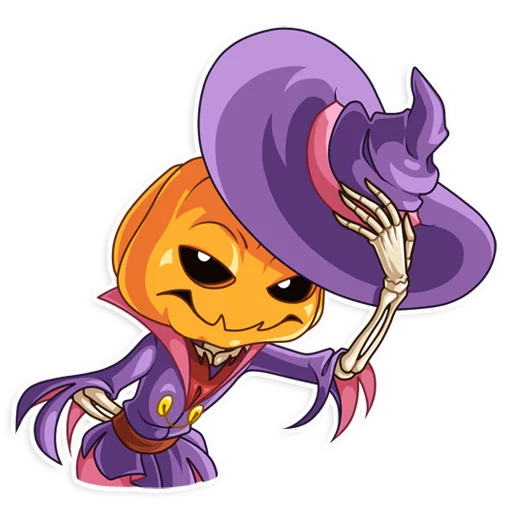 Стикер 5 из набора «Jack Pumpkinhead»