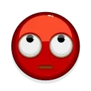 Стикер 2 из набора «Red Emoji @RepaintedStickers»