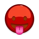 Стикер 11 из набора «Red Emoji @RepaintedStickers»