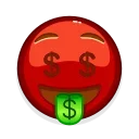 Стикер 14 из набора «Red Emoji @RepaintedStickers»