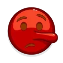 Стикер 15 из набора «Red Emoji @RepaintedStickers»