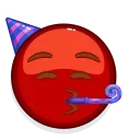Стикер 16 из набора «Red Emoji @RepaintedStickers»