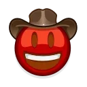 Стикер 17 из набора «Red Emoji @RepaintedStickers»