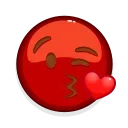 Стикер 18 из набора «Red Emoji @RepaintedStickers»