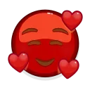 Стикер 19 из набора «Red Emoji @RepaintedStickers»