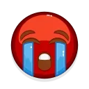 Стикер 20 из набора «Red Emoji @RepaintedStickers»