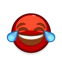 Стикер 3 из набора «Red Emoji @RepaintedStickers»