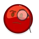 Стикер 4 из набора «Red Emoji @RepaintedStickers»