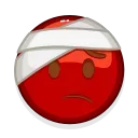 Стикер 8 из набора «Red Emoji @RepaintedStickers»