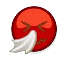 Стикер 9 из набора «Red Emoji @RepaintedStickers»