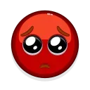 Стикер 10 из набора «Red Emoji @RepaintedStickers»
