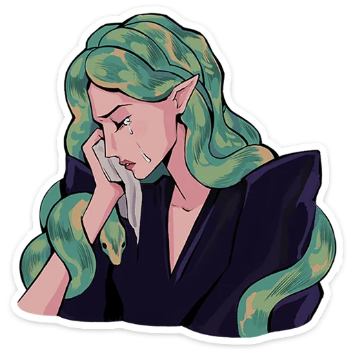 Стикер 18 из набора «Сцилла от @TgSticker»