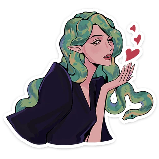 Стикер 19 из набора «Сцилла от @TgSticker»