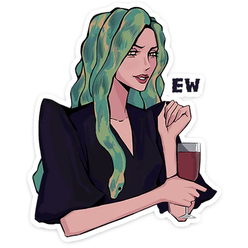 Стикер 6 из набора «Сцилла от @TgSticker»