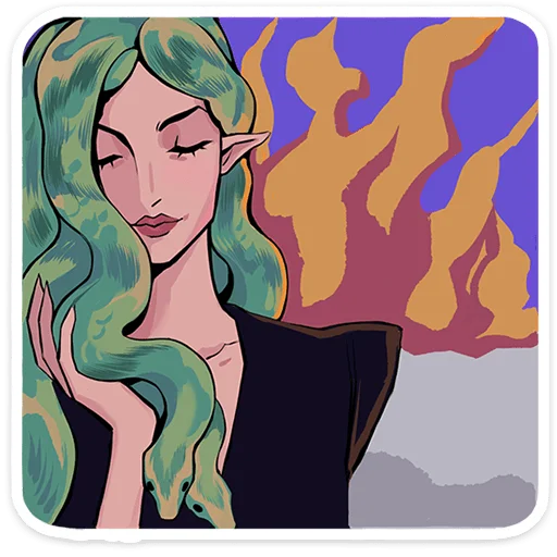 Стикер 8 из набора «Сцилла от @TgSticker»