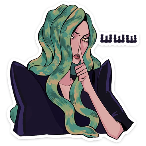 Стикер 9 из набора «Сцилла от @TgSticker»