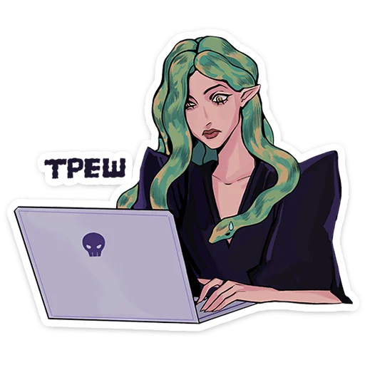 Стикер 10 из набора «Сцилла от @TgSticker»