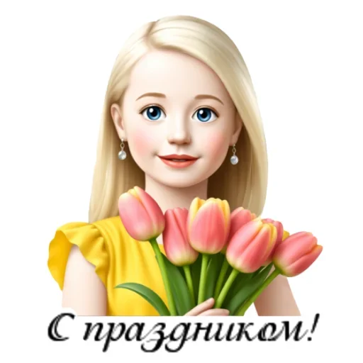 Стикер 2 из набора «С 8 марта! @deva_alexandra»