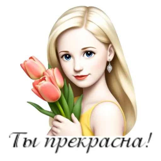 Стикер 9 из набора «С 8 марта! @deva_alexandra»